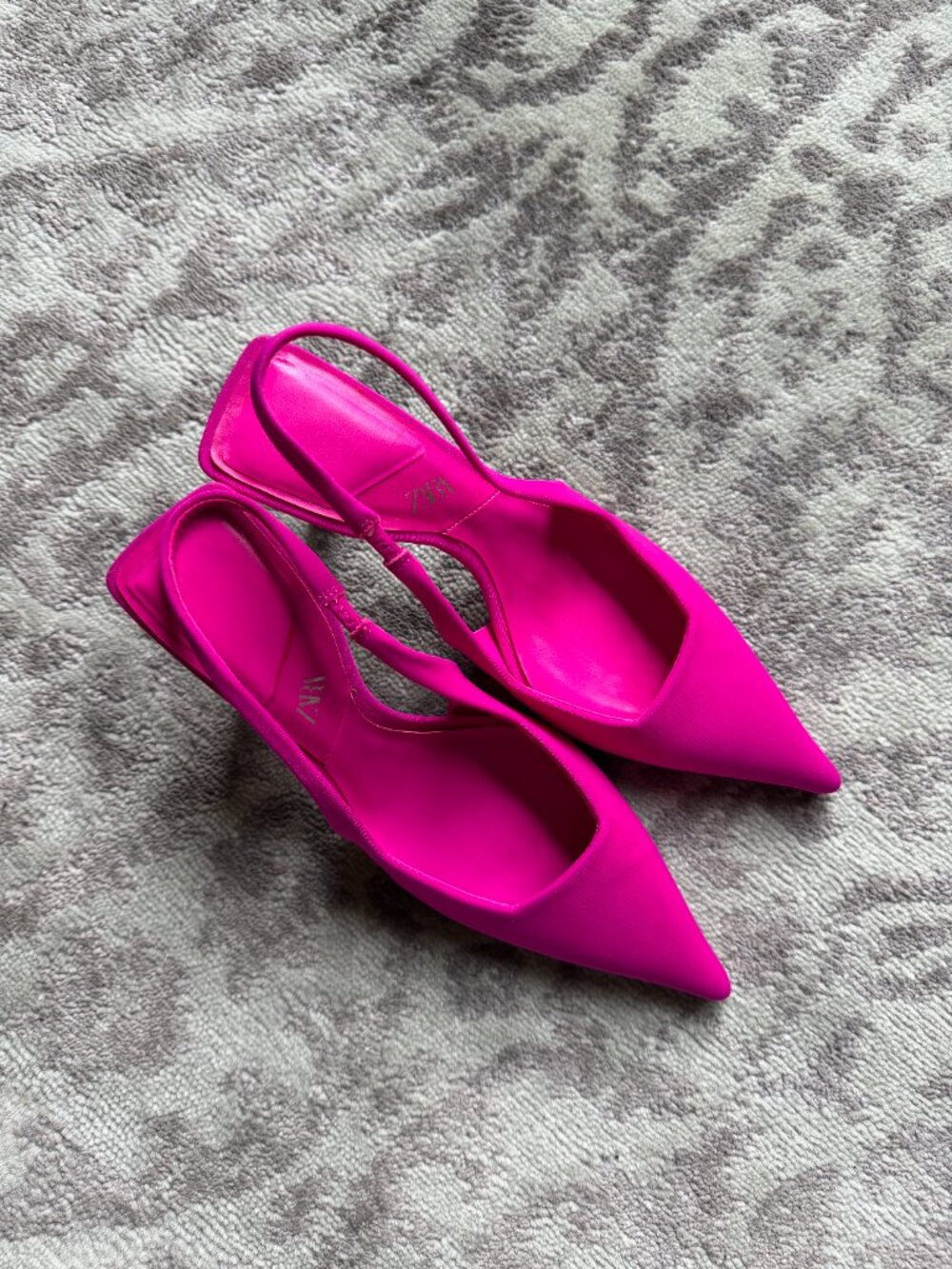 ZARA Fuchsia Slingback Heels - Picture 3 of 12